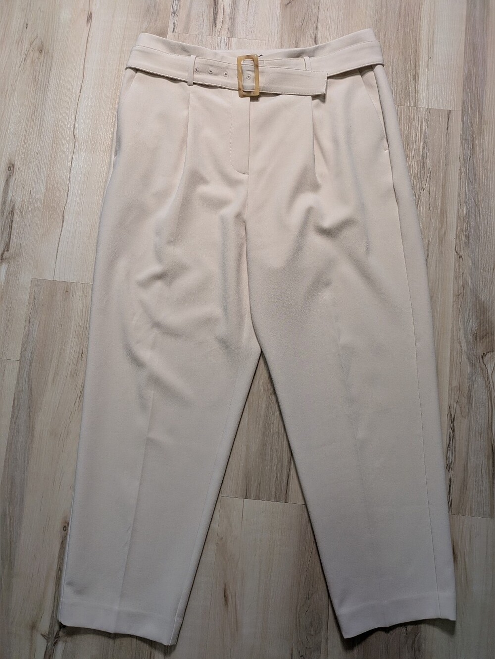 Ann Taylor Factory Tan Wide Leg Work Trouser